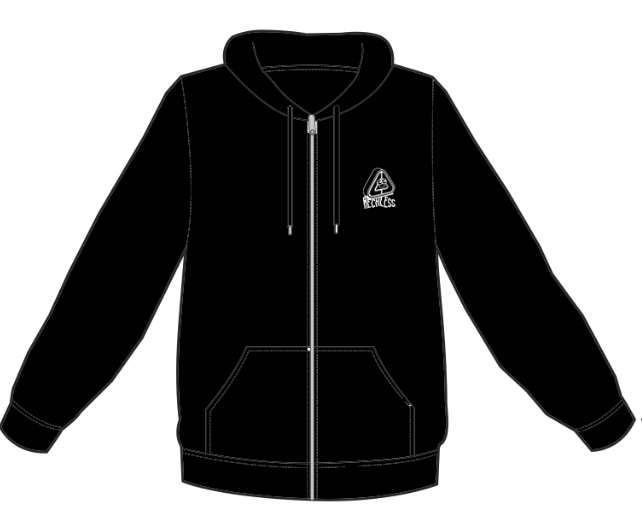 Zip-Thru-Hoodie black